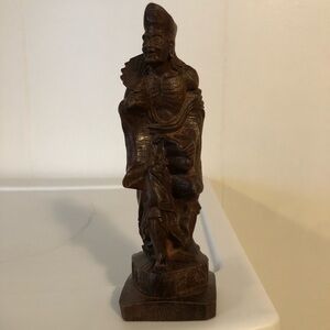 Elegant Brown Wooden Sculpture